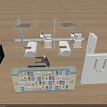 Medical Devices For Hospital Settings Including Treatment Tables Storage Cabinets Display Monitors And Pendant Arms