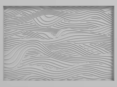 Wavy Patterned Background Wall Design With Curved Lines And Textured Surface 3d model