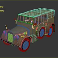 Vintage Off Road Vehicle With Canvas Top And Rugged Tires Classic Design