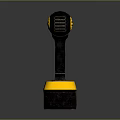Yellow And Black Cordless Drill With Battery Operated Power Tool Design