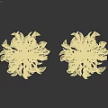 Elegant Modern Chandelier With Amber Glass Petals And Warm Light Glow