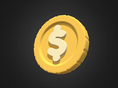 Coin Cartoon Coin Bitcoin 3d model