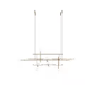 Elegant Modern Bolle Pendant Chandelier With Glass Globes And Metal Frame