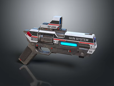 pistol semi-automatic pistol automatic pistol modern weapon hot weapon hot weapon gun military 3d model