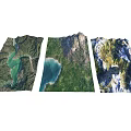 Garden Landscape Featuring Natural Terrain Lakes Mountains And Lush Vegetation