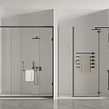 Shower room partition shower 3d model