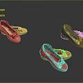 Stylish Women's Shoes with Brown Blue Red Colors and Bow Details for Casual Daily Wear