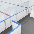 Ice Hockey Rink Fitness Sports Training Area With Standard Ice Markings Layout