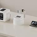 Professional White Beauty Devices With Digital Screens And Skincare Attachments