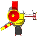Modern slide children'slide 3d model