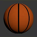 Orange Basketball With Black Stripes For Home Sports And Recreational Use