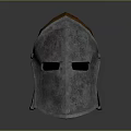 Medieval Metal Helmet With Leather Strap For Warrior Battlefield Gear