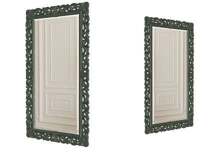 Mirror Square Mirror Decorative Mirror European Mirror Shop Mirror Classical Mirror model