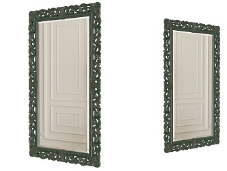 Mirror Square Mirror Decorative Mirror European Mirror Shop Mirror Classical Mirror 3d model