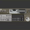 White And Gold Professional Computer Equipment With Interface Ports Control Knob And Cooling Vents