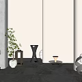 Modern Outdoor Lights In Different Shapes With Small Plant And Bright Glow