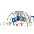 Outdoor Playground Equipment With Ring Swings Blue Slide And Climbing Structure