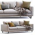 Modern Multiplayer Sofa Fabric Multiplayer Sofa 3d model