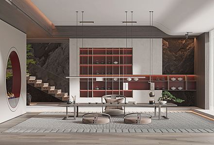 New Chinese Tea Room 3d model