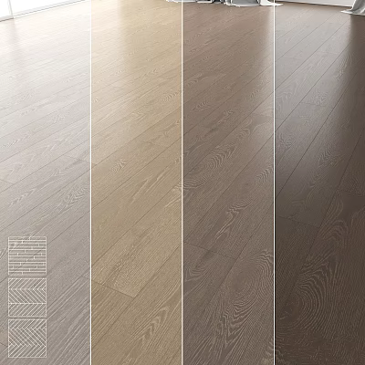 Wooden Flooring Options With Various Colors Different Styles And Natural Textures 3d model