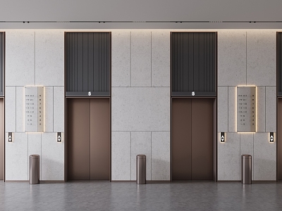 modern elevator hall model