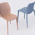 Modern Minimalist Dining Chairs In Beige And Blue With Sleek Lines Design