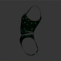 Green Bikini Swimsuit With White Polka Dots Fashionable Summer Style Design