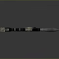 Ornate Decorative Weapon With Intricate Metal Carvings And Red Accent Details