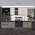 Modern Kitchen Interior Design Featuring Light Gray Cabinets Marble Island Countertops And Appliances