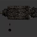 Vintage Rusty Weapon Engine With Piston Parts And Mechanical Components
