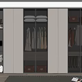 Modern Wardrobe Interior Design With Glass Doors Metal Frame And Storage Shelves
