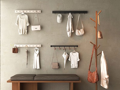 Modern Clothes Hanging Hook Clothes Bag Hanger Hat Umbrella model