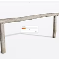 Modern Railing Wood Railing 3d model