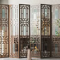New Chinese Style Screen Partition 3d model