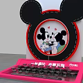 Mickey Ear Shaped Display With Mickey Minnie Cartoon Mooby Disney Collaboration And We're Together Slogan