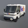 White FedEx Express Delivery Van With Company Logo And Exterior Features