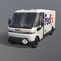 FedEx International Express Vehicle Commercial Vehicle Van Seven-seater Vehicle Low Face Number Low Model Simple Model Game Sub-era Film and Television Super Realism 3d model