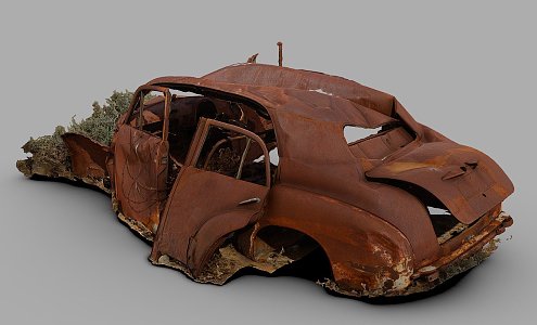 Desert wreck car 3d model