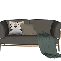 Modern double sofa 3d model