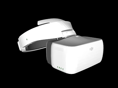 White Modern VR Headset With Sleek Design And Comfortable Adjustable Headband 3d model