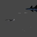 Advanced Black Fighter Jet With Sleek Aerodynamic Design and Military Emblems On Body