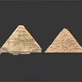 Vintage Ancient Egyptian Pyramid Models With Stone Texture And Brick Design 3d model