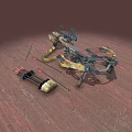 Hunting Compound Bow With Scope Arrows And Quiver Displayed On Wooden Floor