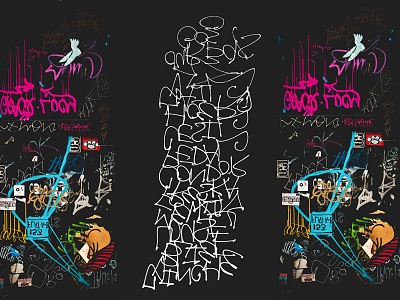 Modern graffiti wall children graffiti painting wall painting outdoor landscape wall painting graffiti art graffiti 2 3d model