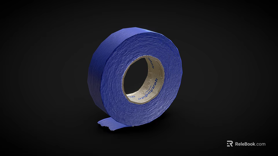 Blue Masking Tape Roll With Strong Adhesive For Home And Office Use 3d model 