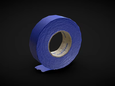 Blue Masking Tape Roll With Strong Adhesive For Home And Office Use 3d model