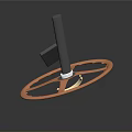 Car Parts Orange Steering Wheel With Metal Components And Design Structure