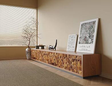 Modern TV Cabinet Low Cabinet 3d model