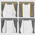 Different Curtain Designs With Various Colors For Interior Window Decoration 3d model