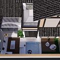 Modern Courtyard Garden Design With Arched Glass Walls And Seamless Indoor Outdoor Flow